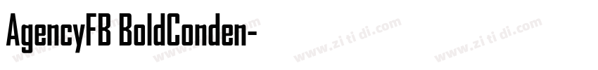 AgencyFB BoldConden字体转换
